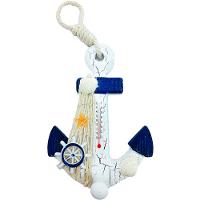 Enfeite Decorativo Ancora Termômetro Náutico Marítimo 18cm - 1