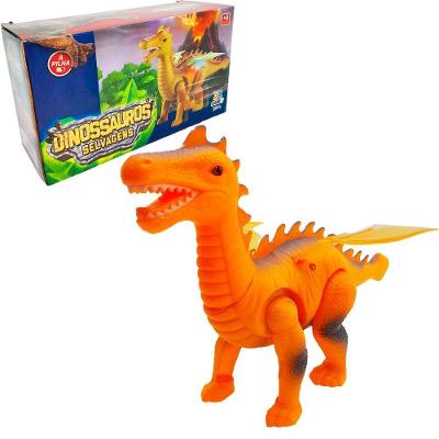 Dragão Elétrico Dinossauro Com Asas Leds Articulável A Pilha