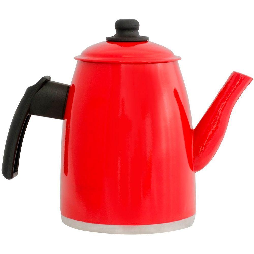 Kit Chaleira E Bule Gulê Alumínio 2 Peças Vermelho - 1