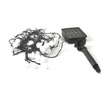 Grinalda Cordão Luzes Solares Jardim Bolas Branca 20 Leds - 5