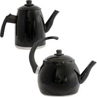 Kit Chaleira E Bule Gulê Em Alumínio 2 Peças Preta - 1