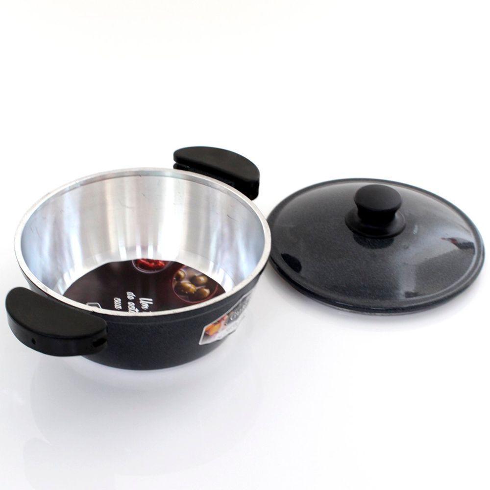 Kit Panelas Gulê Alumínio 900ml 1,45l 1,75l 3 Peças Grafite. - 4