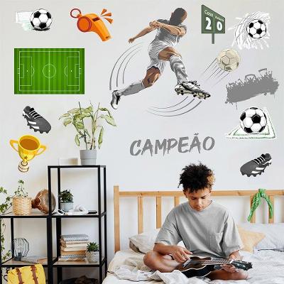 Adesivo De Parede Futebol Decorativo Para Quarto E Sala Titulo Cinza