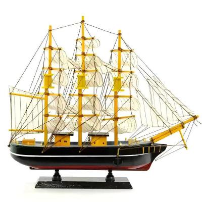 Miniatura Barco Caravela Madeira Enfeite Decorativo 39 Cm