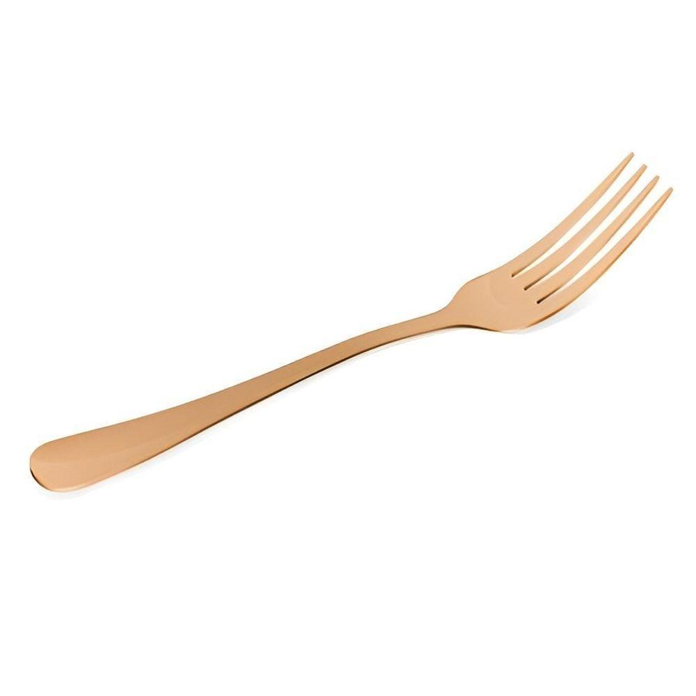 Kit Jogo De Garfo Refeição Gold Rose 12pç Inox Rústico Luxo - 2