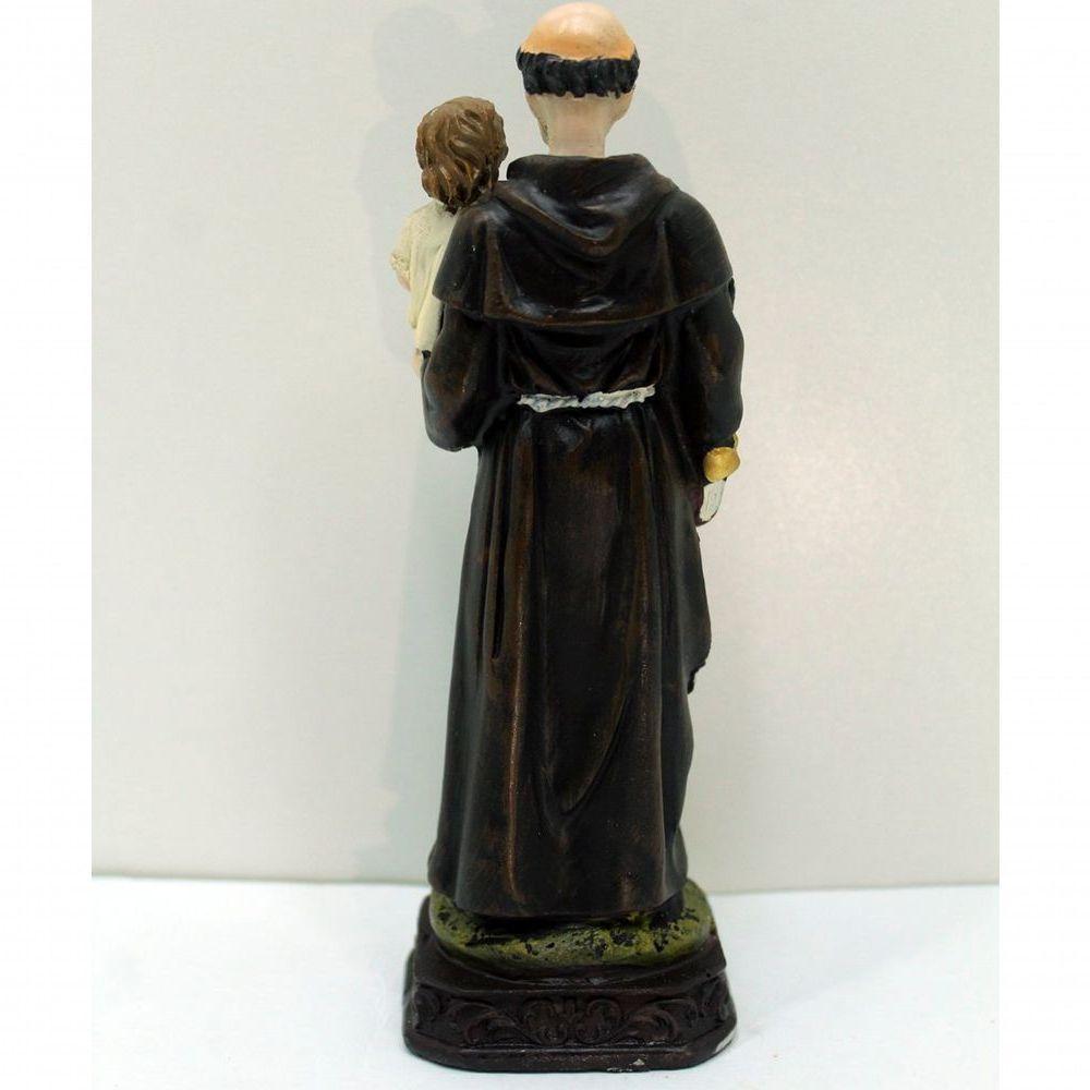 Estatueta Imagem Santo Antônio De Pádua Enfeite Resina 16cm - 3