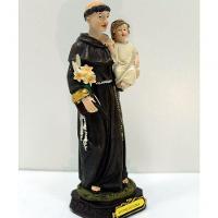 Estatueta Imagem Santo Antônio De Pádua Enfeite Resina 16cm - 5