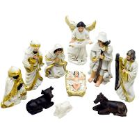 Presépio Decoração Nascimento De Jesus Estatueta Com 10pçs - 4