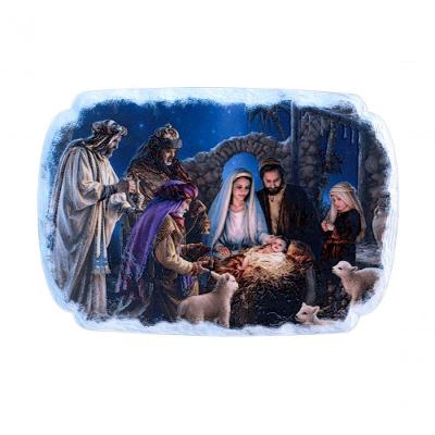 Quadro De Mesa Colecionável Nascimento Jesus Cristo 20x14cm