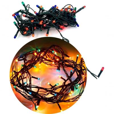 Pisca Cordão 100 Micro-lâmpadas Led Colorido 8 Funções De 5m