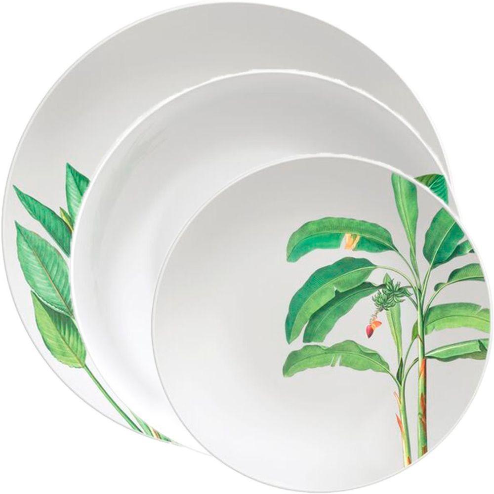 Jogo De Prato Raso Fundo Sobremesa 4 Pessoas 12pçs Graziela - 1