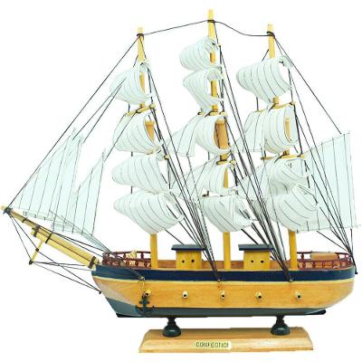 Miniatura Barco Caravela Madeira Enfeite Decorativo 39cm