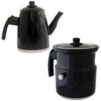 Kit Leiteira E Bule Gulê Alumínio 2 Peças Preta - 1