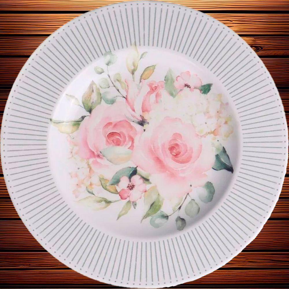 Jogo Pratos Sobremesa Lanche 8 Pessoas 8peças Ornatta 21cm - 5