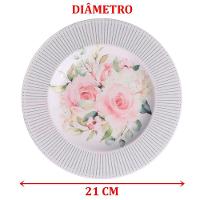 Jogo Pratos Sobremesa Lanche 8 Pessoas 8peças Ornatta 21cm - 2