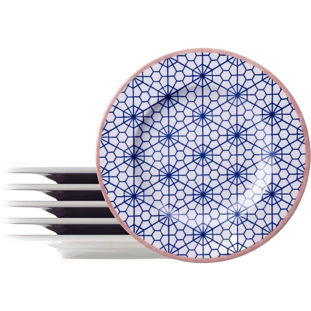 Jogo Pratos Sobremesa Lanche 4 Pessoas 4pçs Abstratta 21cm - 3