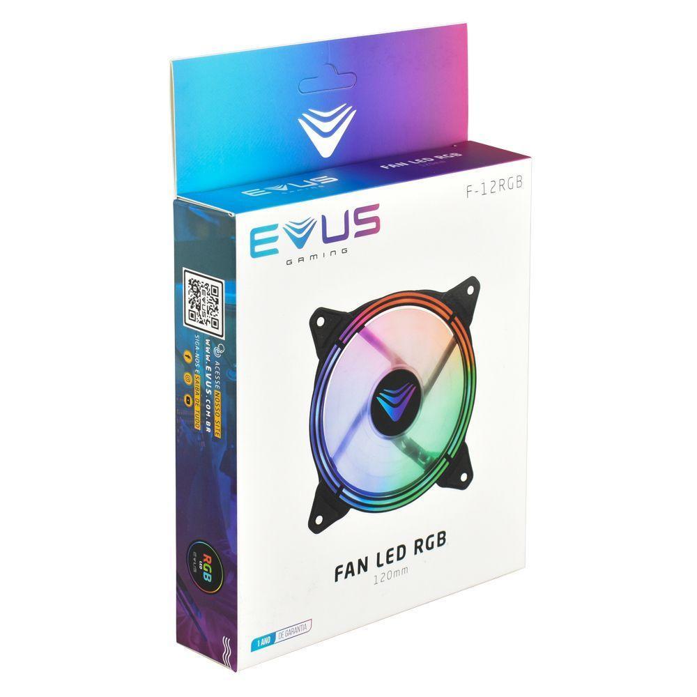Cooler Gamer Evus F-12rgb Fan 12cm Com Led Rgb - 2