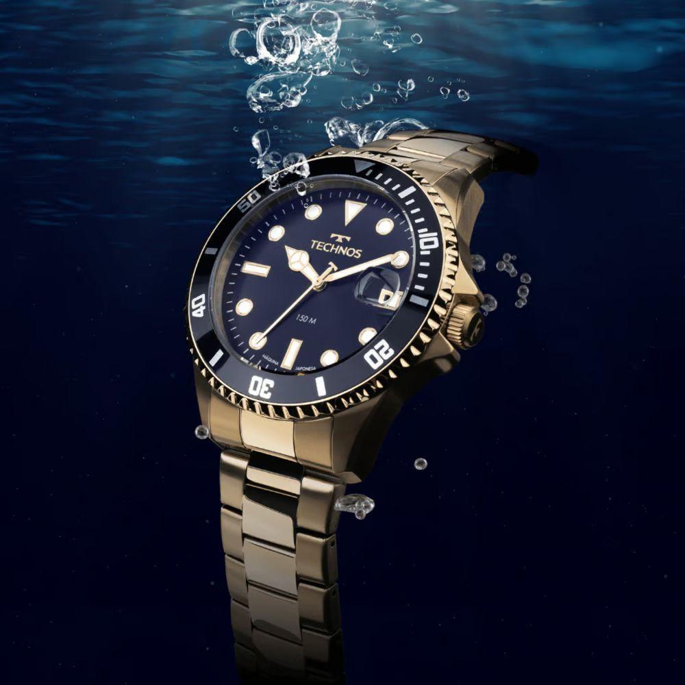 Relógio Technos Acqua 2415dw/1p Dourado Masculino - 3