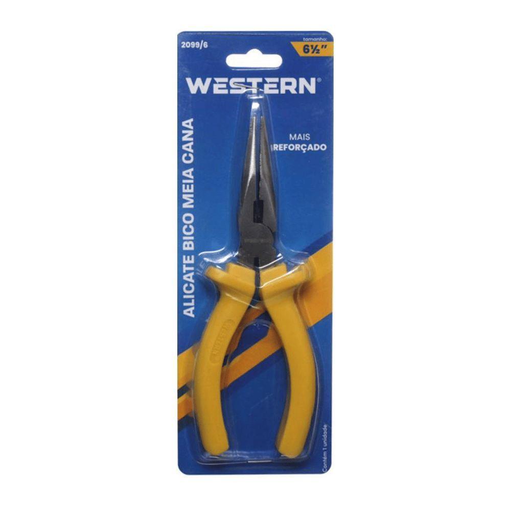 Alicate Bico Western Meia Cana 6 16.5 Cm Amarelo - 2