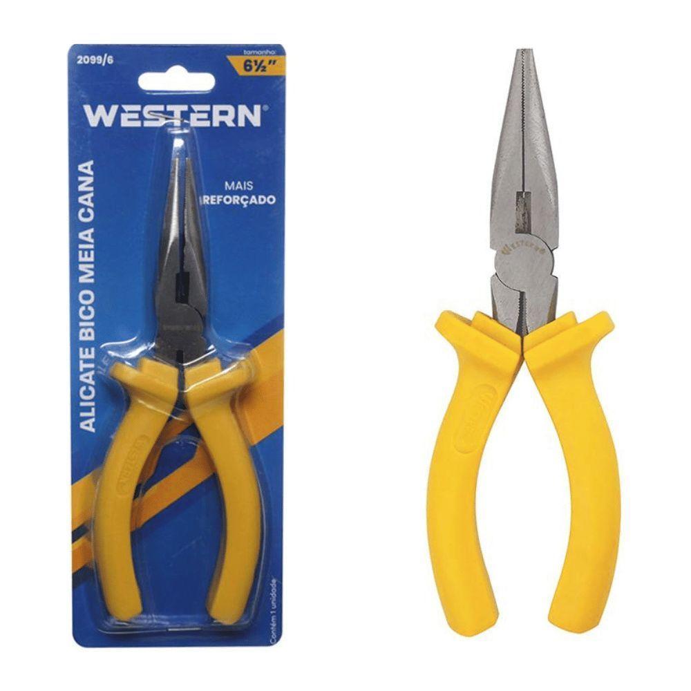 Alicate Bico Western Meia Cana 6 16.5 Cm Amarelo - 4
