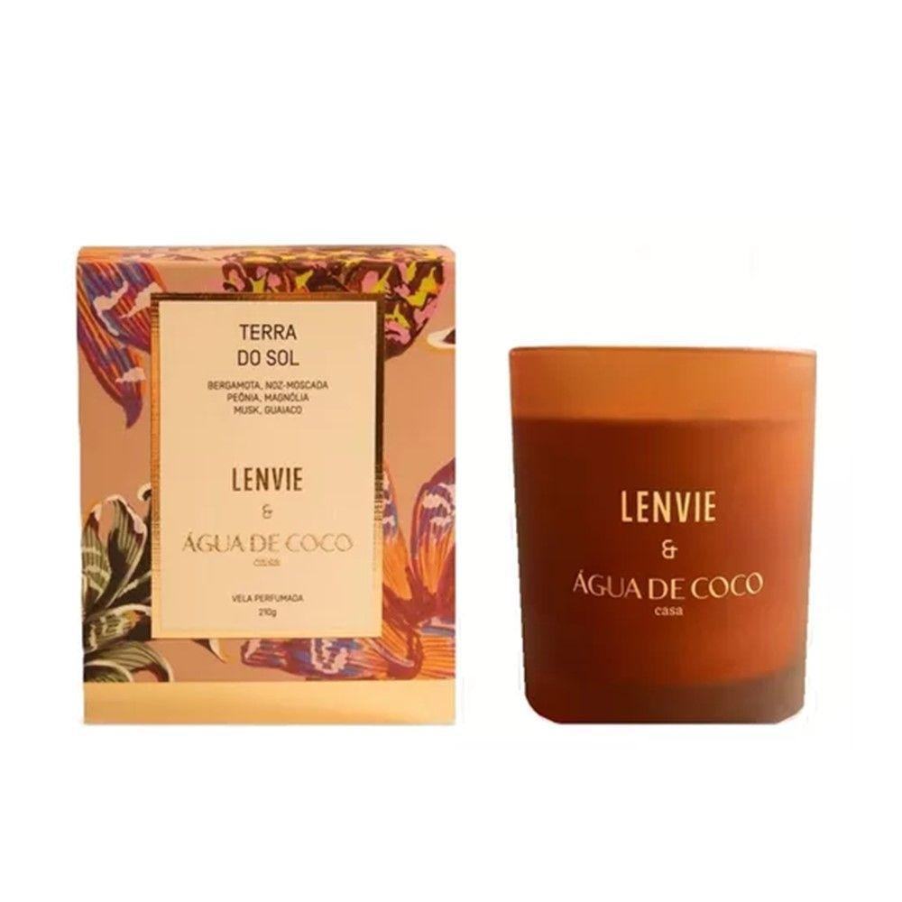 Vela Perfumada Terra Do Sol Lenvie + água De Coco 210g - 1