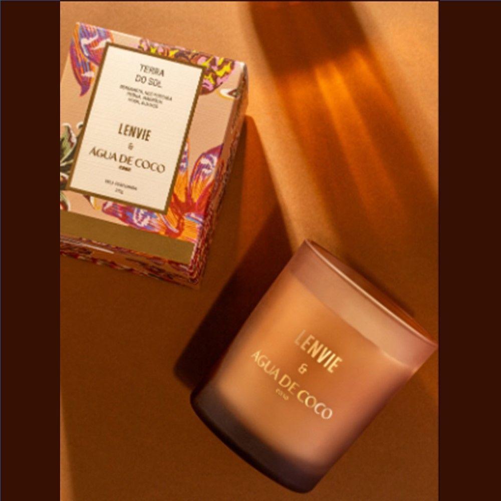 Vela Perfumada Terra Do Sol Lenvie + água De Coco 210g - 3