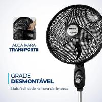 Ventilador De Coluna Mondial Vsp-40c-b 40cm 6 Pas 220v - 6