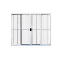 Janela 4 Folhas De Correr C/ Grade 1,00 X 2.00 Alumínio Branco Linha Modular - Hale - 1