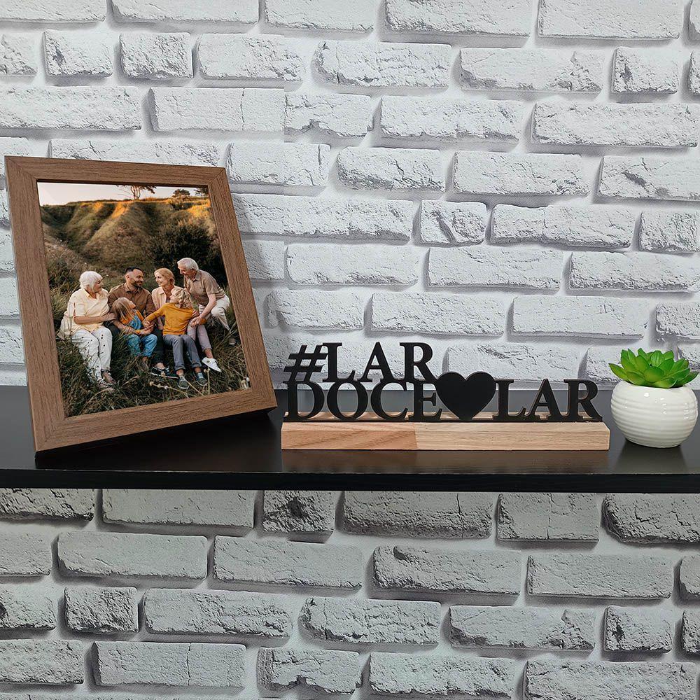Lar Doce Lar Palavra De Mesa Em Mdf Com Base Madeira - 4