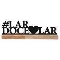 Lar Doce Lar Palavra De Mesa Em Mdf Com Base Madeira - 1