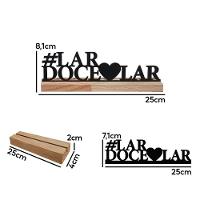 Lar Doce Lar Palavra De Mesa Em Mdf Com Base Madeira - 3