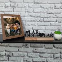 Lar Doce Lar Palavra De Mesa Em Mdf Com Base Madeira - 4