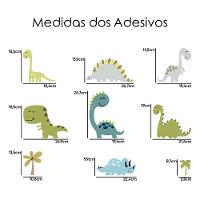 Adesivo De Parede Infantil Dino Jurássico Dinossauro - 3