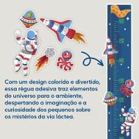 Adesivo Parede Régua Crescimento Astronauta Foguete Meteoro Ets - 3