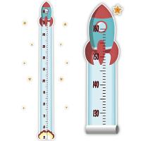 Adesivo Parede Régua Crescimento Foguete Exploração Estrelas - 1