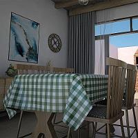 Toalha De Mesa Térmica Pvc Xadrez Jantar Cozinha 1,40 X 1,40 Titulo Xadrez Verde - 2