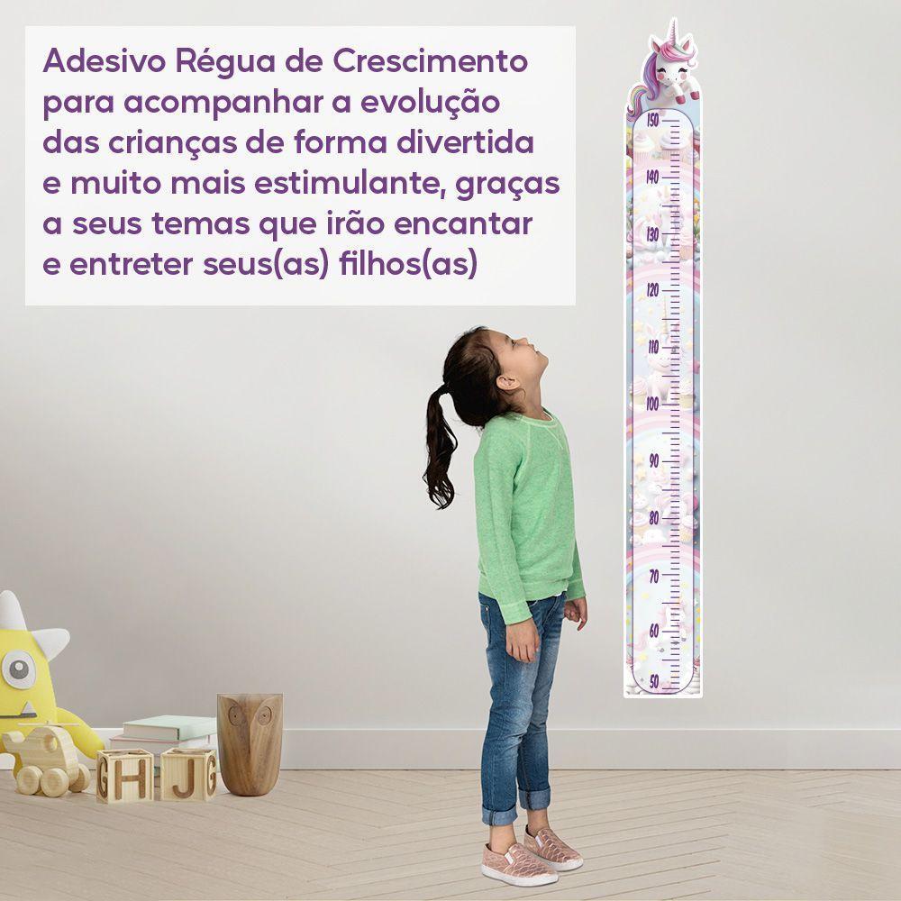 Adesivo Parede Régua Crescimento Unicórnio Arco Iris Cupcake - 7