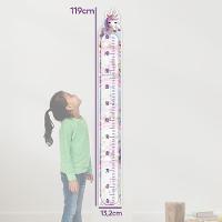 Adesivo Parede Régua Crescimento Unicórnio Arco Iris Cupcake - 5