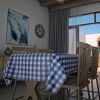 Toalha De Mesa Térmica Pvc Xadrez Jantar Cozinha 1,40 X 2,20 Titulo Xadrez Azul - 2
