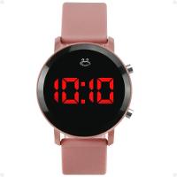 Relogio Digital Feminino Led Redondo Aço Inoxidavel Presente Casual Ajustavel Moda Silicone Original - 6