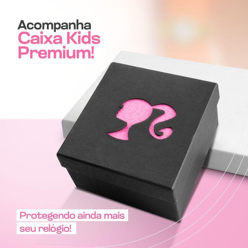 Relogio Barbie Digital Infantil + Caixa Strass Prova Dagua Presente Criança Menina Silicone Original - 5