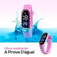 Relogio Barbie Digital Infantil + Caixa Strass Prova Dagua Presente Criança Menina Silicone Original - 3