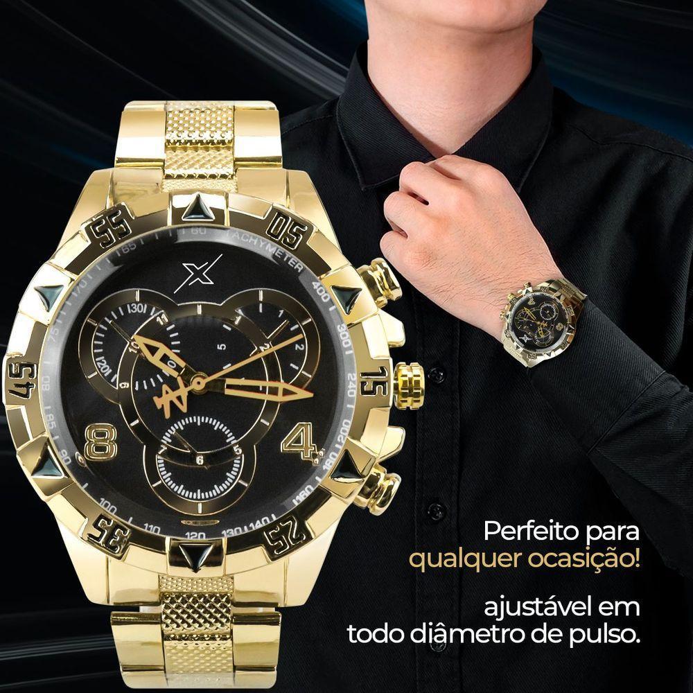 Relogio Masculino Aço Inox + Oculos Proteção Uv Inoxidável Qualidade Premium Social Presente Casual - 6