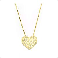 Presente Colar Feminino Aço Banhado + Pingente Amor Coração - 2