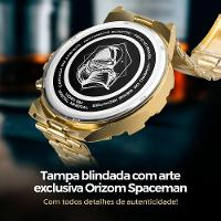 Relogio Masculino Aço Inoxidavel Dourado Prova Dagua Preto Pesado Original Presente Social Analogico - 3