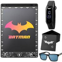 Lousa Magica Lcd + Oculos Sol + Caixa Prova Dagua Preto Batman Pulseira Ajustavel Qualidade Premium - 1