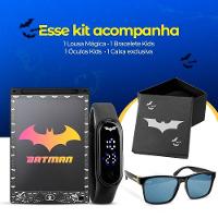 Lousa Magica Lcd + Oculos Sol + Caixa Prova Dagua Preto Batman Pulseira Ajustavel Qualidade Premium - 8
