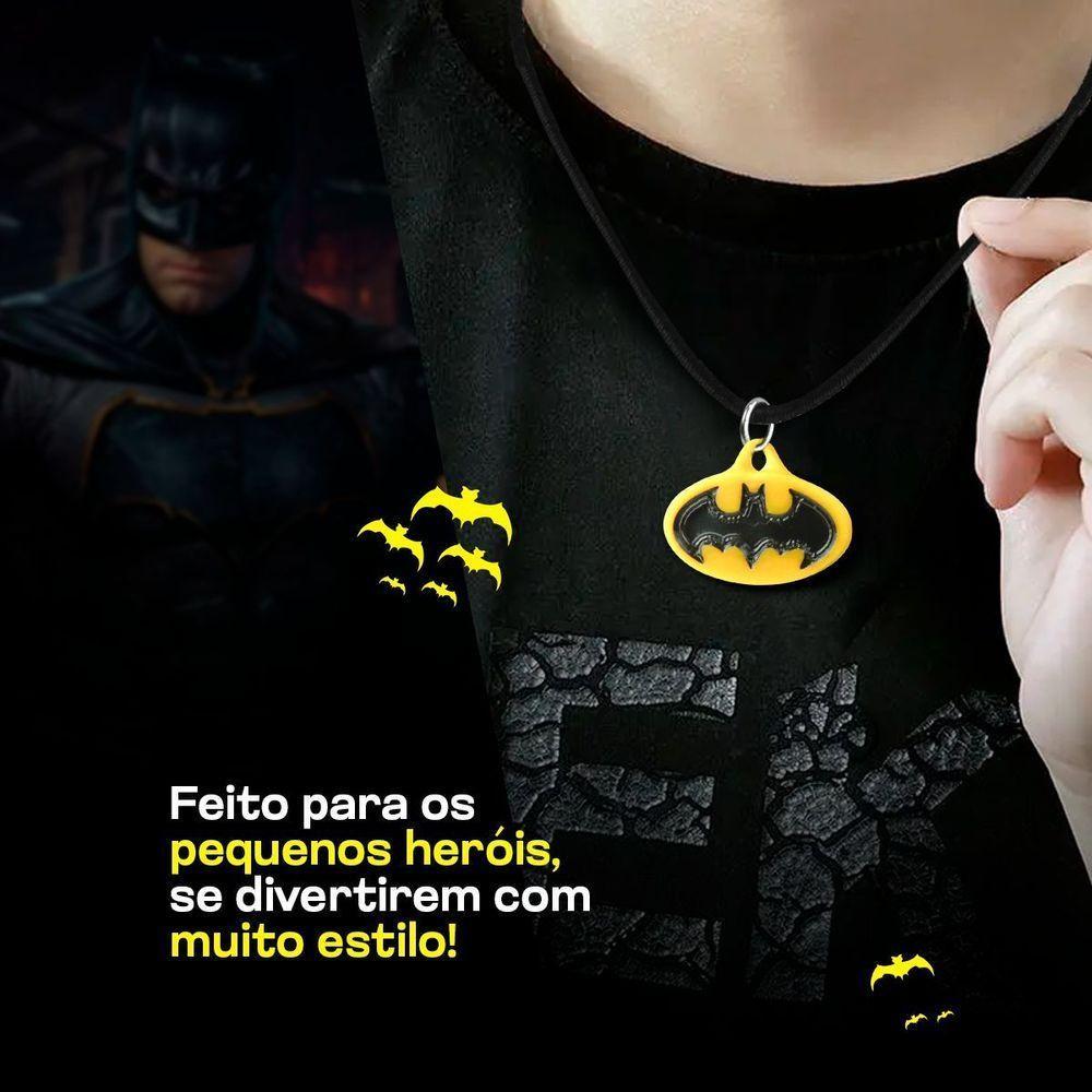 Relogio Digital Infantil Batman + Oculos Sol + Colar + Caixa Kids Ajustavel Original Led Criança - 5