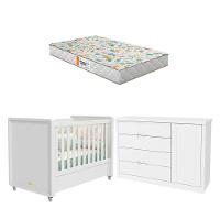 Berço Americano E Cômoda Tutto New Branco Com Colchão Gazin - Matic - 1
