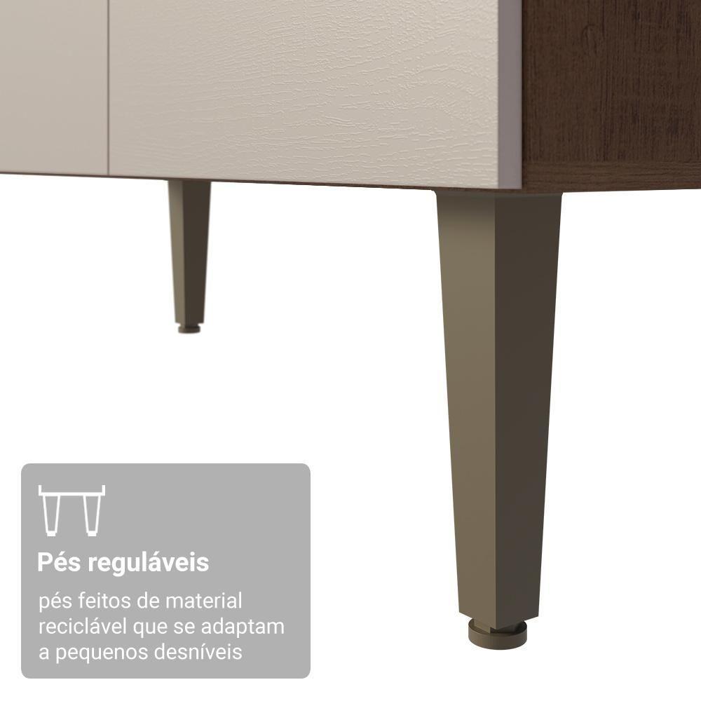 Armário De Cozinha Compacta 235cm Rustic/crema Gourmet Madesa Xb03 Rustic/crema - 8